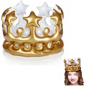 4 أجهزة كمبيوتر قابلة للنفخ كرنفال زي أزياء كينج كيد كراون الشعر in Kuwait