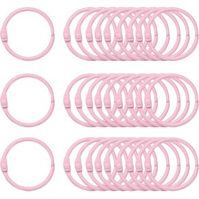 Harfington 50pcs Binder Rings 1 بوصة ورقة رنين الورقة رنين الحلقات المعدنية رينغز ملونة فضفاضة أوراق لبطاقات الفهرس حلقات دفتر مفاتيح مفتاح لمكتب المنزل ، الوردي