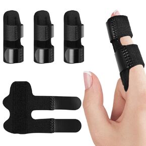 SAREAL Finger Splints, 4pcs Finger Support Brace Finger Stabilizer Finger Knuckle Immobilization for Broken Fingers Straightening Arthritis Knuckle Immobilization Pain Relief