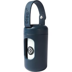DIGGS Dog Poop Bag Dispenser for Leash - Premium Dog Waste Bag Holder with Easy One-Hand Dispensing (Blush)
