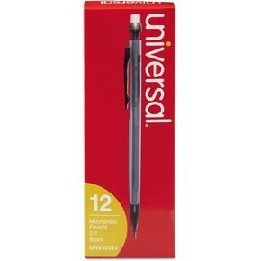 Universal Mechanical Pencil, 0.7 Mm, Hb (#2.5), Black Lead, Smoke Barrel, Dozen