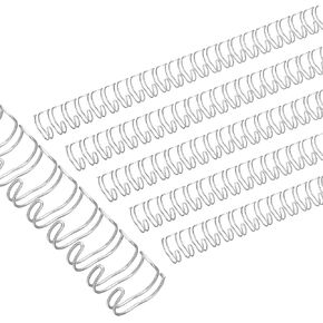 PATIKIL 10MM (3/8 ") أمور ربط سلك حلقة مزدوجة ، 50 PCS Metal Twin Loop Coils 60 SPOIN