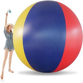 6.5ft Giant Inflatable Beach Ball – Huge Multi-Color Fun for Adults – Perfect for Pool, Beach, and Outdoor Play