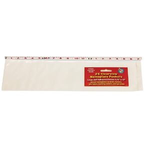 Ashley Productions ASH10403-A1 NAME PLATE جيب كبير واضح (حزمة من 25)