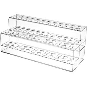 Transparent Pen Display Stand, 48-Slot Pencil Organizer, Makeup Brush Holder, Desk Storage Shelf for Home, Office, and Store, 9.44x4.13x3.54 Inches