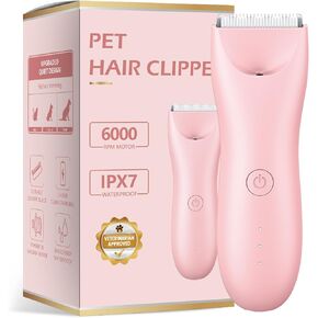 CLIPPERS CAT DOG مفيدة - أدوات الاستمالة المحترفة اللاسلكية - طقم تقليم الشعر المنخفض ضوضاء ، TS032 ، وردي