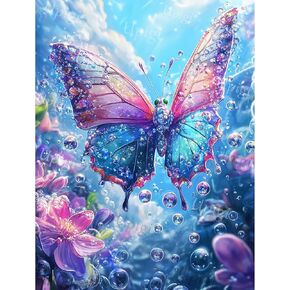Upigi Diamond Painting Kits for Adults,Owl DIY 5D Diamond Art Kits for Beginners,Round Full Drill Owl Flowers Gem Art Crafts Kit for Home Wall Decor 12 x 16 Inch
