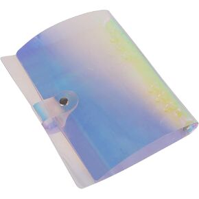 A5 Soft Clear Transparent PVC Binder Cover Gold 6-Ring Refillable Paper Binder Loose Leaf Notebook Cover with Snap Button Spiral Journal Personal Planner Notebook Folder Binder Protector