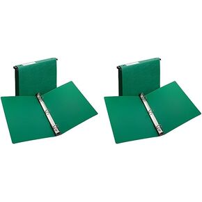 Avery Hanging Storage 3 Binder Ring ، حلقات مستديرة 1 بوصة ، 1 موثق أخضر (14802) (حزمة 2)