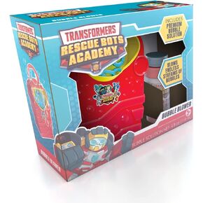 Transformers Rescue Bots Bubble Machine للأطفال والأطفال الصغار ، صانع الفقاعات للعب في الهواء الطلق والحفلات ، لعبة Bubble للأعمار 3+