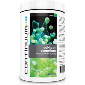 Continuum Aquatics Reef Basis Strontium - Strontium Powder for Marine Fish and Reef Saltwater Aquariums