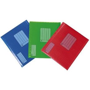 Scotch Color Plastic Bubble Mailers, 8.5 in x 11.25 in, Mixed Case, 12 Pack, Blue, Green, Red/Case (8914-CLR)