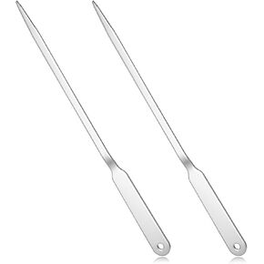 2 Pcs Letter Opener, 9 in Silver Envelope Slitter for Ladies, Stainless Steel Envelope Openers, Lightweight Mail Opener Tool for Office Home School Supplies