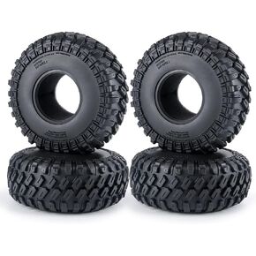 4PCS RC TIRES 2.2inch RC Rubber Tyre Set 140mm/5.51inch مع إدراج الرغوة لـ 1/10 RC Crawler Axial SCX10 AX10 WRAITH D90