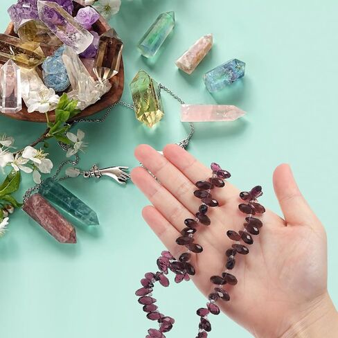 PATIKIL 2 Strands 180-190Pcs Teardrop Crystal Beads, 12x6mm Faceted Teardrop Briolette Horizontal Glass Beads Loose Bead for Bracelet Jewelry Making, Emerald Green in Kuwait