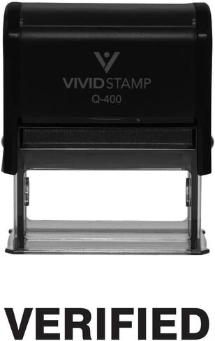 Verified Self Inking Rubber Stamp (Red Ink) - Medium in Saudi Arabia