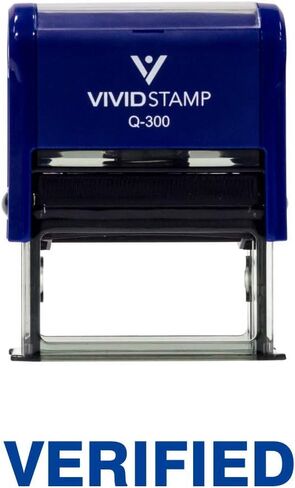 Verified Self Inking Rubber Stamp (Red Ink) - Medium in Saudi Arabia