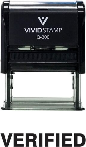 Verified Self Inking Rubber Stamp (Red Ink) - Medium in Saudi Arabia