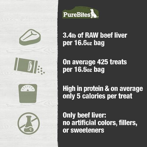 PureBites Beef Single Ingredient Freeze Dried Dog Treats, 16.6 oz in Saudi Arabia