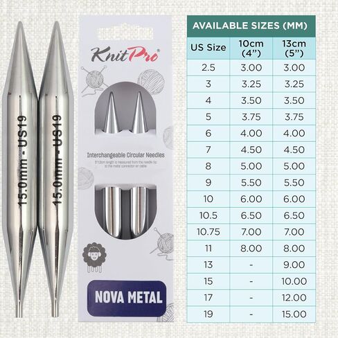 Knitpro Nova قابلة للتبديل الإبرة الدائرية 5 "(13 سم) | الولايات المتحدة الحجم 7 (4.5 ملم) in Kuwait