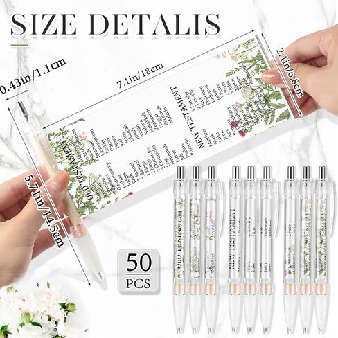 50 PCS Church Church Pens Bible Bible Verse Proper Pens Books of the Bible Paper Paper Pen Mothers Day Gifts for Women Sunday School School (أرقام الطوارئ) in Saudi Arabia