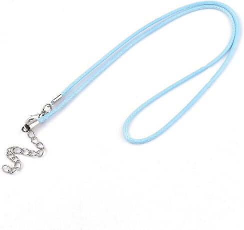 Beadthoven 100pcs 18" Waxed Necklace Cord with Lobster Clasp Bulk 2mm White Necklace Making Cord Rope String for Pendant Necklace DIY Jewelry Making Accessories with Clasp Extended Chain in Kuwait