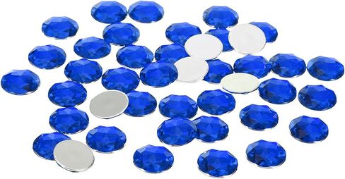 PATIKIL 25mm Flat Back Round Acrylic Rhinestones, 100 Pack Plastic Circle Gems for Jewelry Making Costume Embellishments Crafts, Rose Red in Saudi Arabia