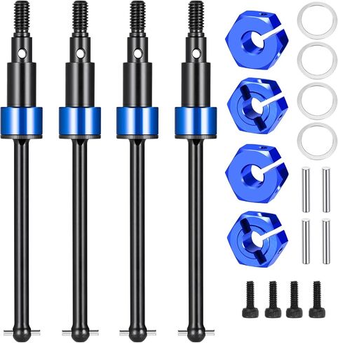 Steel CVD Drive Shaft Front Rear CVD Shafts Set Driveshaft Wheel Hex for Arrma 1/18 Granite Grom/Typhon Grom Upgrade Parts (Blue) in Saudi Arabia