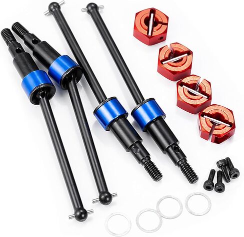 Steel CVD Drive Shaft Front Rear CVD Shafts Set Driveshaft Wheel Hex for Arrma 1/18 Granite Grom/Typhon Grom Upgrade Parts (Blue) in Saudi Arabia
