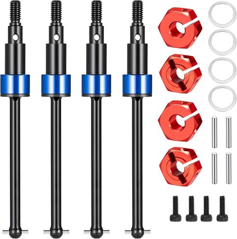 Steel CVD Drive Shaft Front Rear CVD Shafts Set Driveshaft Wheel Hex for Arrma 1/18 Granite Grom/Typhon Grom Upgrade Parts (Blue) in Saudi Arabia