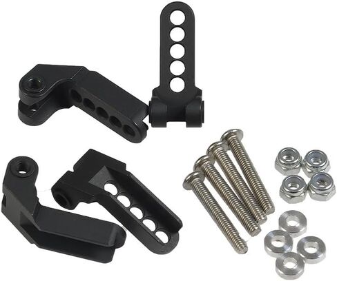 4pcs/Set RC Aluminum Shocks Mount, Adjustable Front & Rear Damper Mount Seat Shock Absorber Tower Hoops for 1/10 Tra-xxas TRX4 Trail Defender RC Crawler Car Upgrade Parts (Silver) in Saudi Arabia