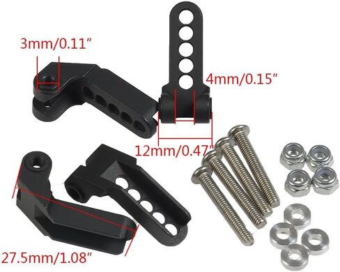 4pcs/Set RC Aluminum Shocks Mount, Adjustable Front & Rear Damper Mount Seat Shock Absorber Tower Hoops for 1/10 Tra-xxas TRX4 Trail Defender RC Crawler Car Upgrade Parts (Silver) in Saudi Arabia