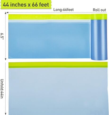Tangibay Pre-Taped Masking Film for Painting - 44" x 66' Painters Plastic Sheeting with Automotive Paint Tape and Drape for Covering Cars, Walls, Windows and Furniture Protection (12 Rolls) in Saudi Arabia