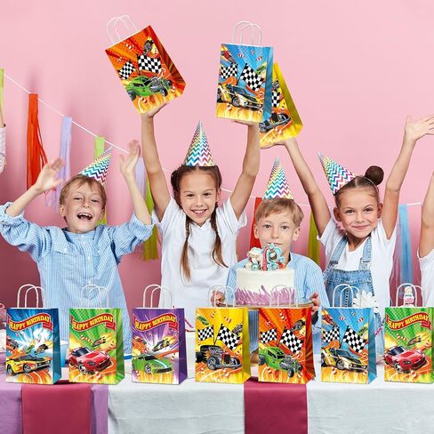 24pcs سيارة الساخنة عيد ميلاد سعيد لحزب الحفلات الأكياس العجلات لوازم حفلات السباق حفلات سيارة معالجة الأكياس الساخنة لعبة عيد ميلاد سعيد هدية جيدة للاستحمام الطفل وساخ in Kuwait