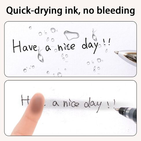 deli Gel Pens, 36 Pcs Retractable Black Ink, 12 Pens with 24 Refills，Medium Point Pen 0.7mm, Smooth Writing, Fast Dry, No Bleed for Journaling Note Taking, Home School Office Supplies in Saudi Arabia