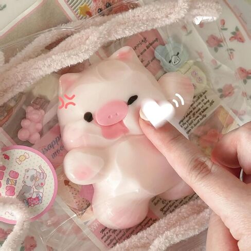 Novelty Pig Squishy Toys ,Cute Pink Pig Fidget Toys ,Sticky Soft Squeeze Toys, Silicone Sensory Toys for Stress Relief, Funny Novelty Things Suitable for Office School (Pig) in Saudi Arabia