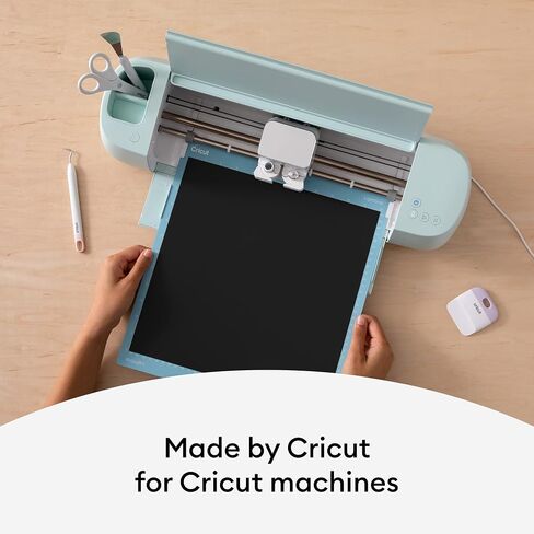 Cricut Removable Vinyl, Black - 3-Pack of 4ft Rolls (12"x48") Premium No-Residue Vinyl for DIY Crafts, Wall Decals, Stickers, in-House Décor - Compatible with Cricut Maker + Explore Machines in Saudi Arabia