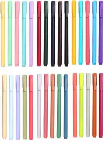 Yyaaloa 30 Colours لطيف أقلام ملونة الحبر الحبر الحبر الدقيق أقلام الحبر لمستلزمات الفنون المكتبية المدرسية المجلات ، الرسم ، الرسوم المتحركة الحرفية ، والملاحظة (30 لونًا متنوعًا) in Kuwait