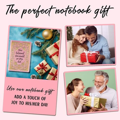 Inspirational Gifts for Women She Believed She Could So She Did Leather Notebook,Green A5 Lined Leather Journal Notebook,200 Pages 100 Gsm Hardcover Executive Notebooks for Sister Friends Bestie (Green) in Saudi Arabia