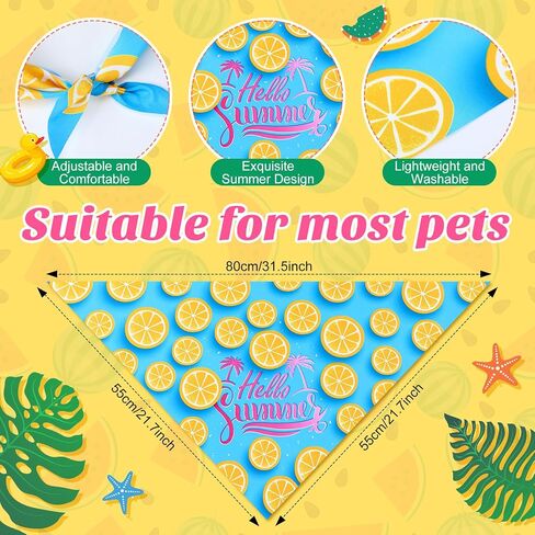 50 Pieces Summer Dog Bandanas Bulk Hawaiian Bandanas Bibs Triangle Dog Scarf Dog Kerchief Set Dog Bandanas with Fruit Leave Flamingo Patterns for Summer Pet Costume Accessories Decoration in Kuwait