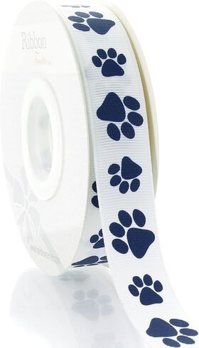 7/8 "Navy Paw Grosgrain Ribbon 5 ياردة in Kuwait