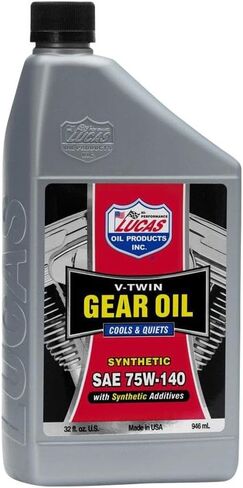 Lucas Oil 10791 Synthetic SAE 75W-140 V-Twin Gear Oil - 1 Quart in Saudi Arabia