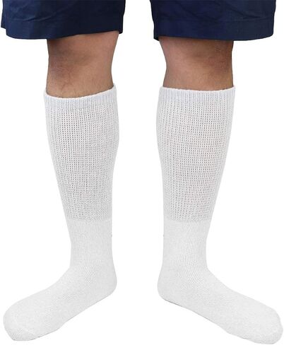 Falari 12-Pack Crew Length Diabetic and Circulatory Non Binding Physicians Approved Socks 13-15 Gray in Kuwait