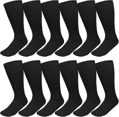 Falari 12-Pack Crew Length Diabetic and Circulatory Non Binding Physicians Approved Socks 13-15 Gray in Kuwait