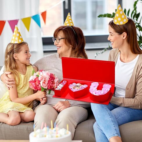 Valentines Day Flower Gift Box: "i Heart U" Letter Large Flower Boxes with Ribbon for Christmas, Wedding Party, Mothers Birthday Love Favors, Bridal Shower Chocolate Packaging, Rose Bouquet Present (black) in Kuwait