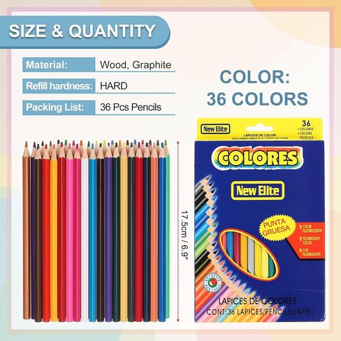 PATIKIL 48 Colors Coloring Pencils Set, Soft Core Colored Pencils Hexagonal Shape Coloring Drawing Pencil for Sketching Blending DIY Crafts in Saudi Arabia