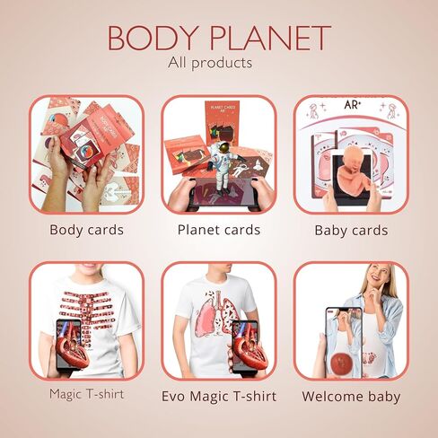 Anatomy Flash Cards, Anatomy and Physiology Flashcards for Kids, Augmented Reality, App Included, English and Spanish, A&P, Body Parts, Body Systems, Learning Tool, Study Tool, Learning Toy in Saudi Arabia