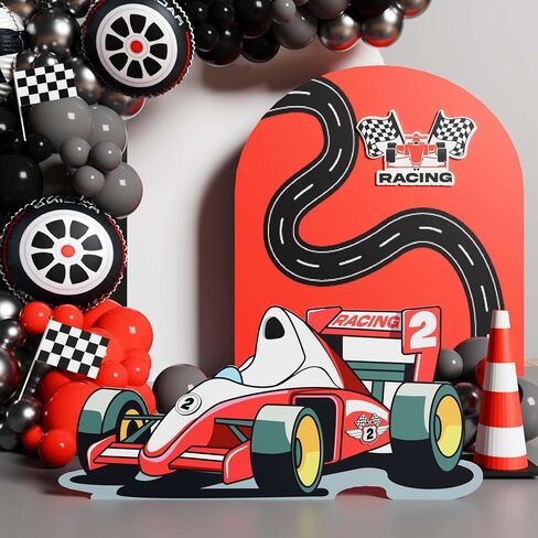 Race Car Party Decorations Racing Theme Centerpiece Red Car Decor Party Backdrop Photo Booth Prop for Birthdays Race Car Parties Festive Events in Saudi Arabia