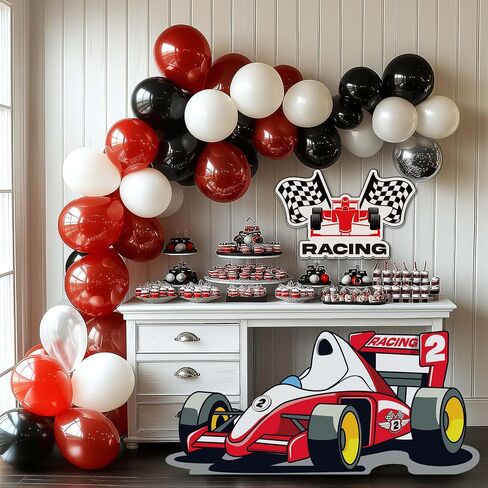Race Car Party Decorations Racing Theme Centerpiece Red Car Decor Party Backdrop Photo Booth Prop for Birthdays Race Car Parties Festive Events in Saudi Arabia