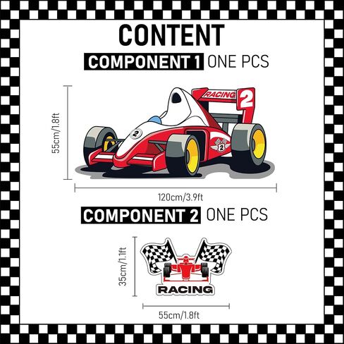Race Car Party Decorations Racing Theme Centerpiece Red Car Decor Party Backdrop Photo Booth Prop for Birthdays Race Car Parties Festive Events in Saudi Arabia